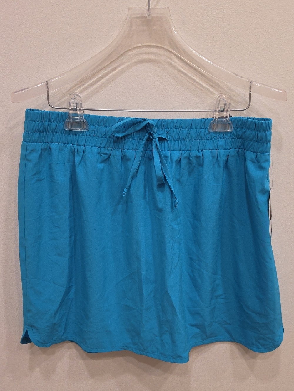 Soho Apparel Turquoise Drawstring Skort